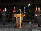Ansprache des Kommandanten der 6. Jägerbrigade, Brigadier Peter Grünwald. (Bild öffnet sich in einem neuen Fenster)