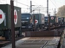 Sanitätsfahrzeuge der deutschen Bundeswehr. (Bild öffnet sich in einem neuen Fenster)