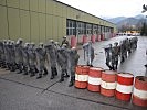 Die Milizsoldaten während ihrer Einsatzvorbereitung.