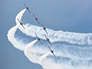 Die "Patrulla Aguila" trainiert bereits am Himmel über Zeltweg. (Bild öffnet sich in einem neuen Fenster)