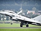 "Mission accomplished!" - ein Eurofighter beendet sein Vorüben. (Bild öffnet sich in einem neuen Fenster)