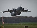 A400M: Das zur Zeit modernste Transportflugzeug auf dem Weg nach Nordholz. (Bild öffnet sich in einem neuen Fenster)