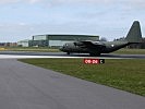 Eine C-130 "Hercules" aus Linz ist in Nordholz gelandet. (Bild öffnet sich in einem neuen Fenster)
