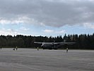 Das "Lufttreffen", v.l.: eine C-130 und zwei C-160 auf engstem Platz. (Bild öffnet sich in einem neuen Fenster)