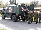 Für die EU-Battlegroup stehen gehärtete Sanitäts-Kfz zur Verfügung. (Bild öffnet sich in einem neuen Fenster)