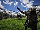 Einweisung eines S-70 "Black Hawk" im Hochgebirge. (Bild öffnet sich in einem neuen Fenster)