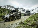 Zwei gepanzerte Gefechtsfahrzeuge "Wiesel" im Hochgebirge. (Bild öffnet sich in einem neuen Fenster)