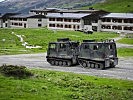 Ein deutscher BV-206 "Hägglund" vor dem Hochlager des Truppenübungsplatzes.