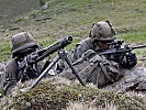 Ein Trupp Gebirgsjäger mit Maschinengewehr MG 74. (Bild öffnet sich in einem neuen Fenster)