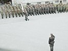 Der Festakt begann mit dem Einmarsch des Feldzeichens der 6. Jägerbrigade. (Bild öffnet sich in einem neuen Fenster)