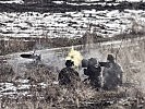Eine Panzerabwehrlenkwaffe wird abgefeuert. (Bild öffnet sich in einem neuen Fenster)