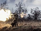 Panzerabwehrrohr 66/79 beim Verschießen einer Sprenggranate. (Bild öffnet sich in einem neuen Fenster)