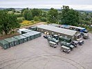 Deutlich zu erkennen - das Verpflegszelt im Camp. (Bild öffnet sich in einem neuen Fenster)