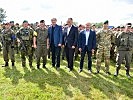 Minister Doskozil mit seinen Amtskollegen aus Tschechien und Ungarn. (Bild öffnet sich in einem neuen Fenster)