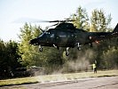 Ein belgischer A109-Helikopter. (Bild öffnet sich in einem neuen Fenster)