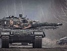 Kampfpanzer am Gefechtsmarsch. (Bild öffnet sich in einem neuen Fenster)