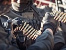 Munition für ein Maschinengewehr. (Bild öffnet sich in einem neuen Fenster)