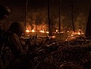 Auch in der Nacht greifen die Soldaten weiter an. (Bild öffnet sich in einem neuen Fenster)