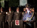 Jahrgangssprecher Leutnant Mathias Schmid. (Bild öffnet sich in einem neuen Fenster)
