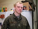 Wachtmeister Patrick Klinger von der Stabskompanie. (Bild öffnet sich in einem neuen Fenster)