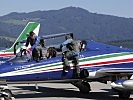 Die italienischen Kunstflugstars sind gelandet. (Bild öffnet sich in einem neuen Fenster)