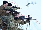 Die Station "Scharfschießen im Gebirge" - Treffergenauigkeit zählt. (Bild öffnet sich in einem neuen Fenster)