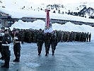 Einmarsch der Fahne der 6. Gebirgsbrigade. (Bild öffnet sich in einem neuen Fenster)