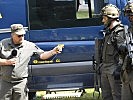 Vorführung des Duellsimulatorsystems: Auslösung des Alarms. (Bild öffnet sich in einem neuen Fenster)