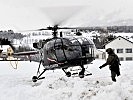 Eine "Alouette" III der Luftunterstützung. (Bild öffnet sich in einem neuen Fenster)