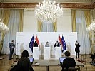 Pressekonferenz am 17. März 2020. (Bild öffnet sich in einem neuen Fenster)