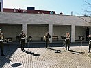 Auftakt: Die Militärmusik beim Pflegeheim "Birkenwiese" in Dornbirn. (Bild öffnet sich in einem neuen Fenster)