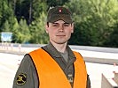 Fähnrich Gernot J. in Kärnten im Einsatz. (Bild öffnet sich in einem neuen Fenster)