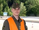 Fähnrich Andreas F. im Assistenzeinsatz in Kärnten. (Bild öffnet sich in einem neuen Fenster)