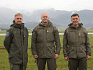 V.l.: Oberstleutnant Ploder, Brigadier Prieler und Oberstleutnant Hendel. (Bild öffnet sich in einem neuen Fenster)