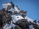 Der Alpinmarsch führte entlang von Felsgraten durch die Tuxer Alpen. (Bild öffnet sich in einem neuen Fenster)