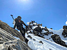 Spanische Soldaten im Tiroler Hochgebirge.
