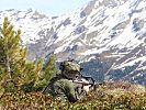 Ein spanischer Gebirgsjäger beim Kampf im Gebirge. (Bild öffnet sich in einem neuen Fenster)