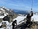 Sicherstellung der Fernmeldeverbindung im Hochgebirge.