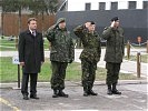 Günther Platter, Brigadier Peltonen, General Leakey, Brigadier Pronhagl. (Bild öffnet sich in einem neuen Fenster)