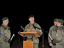 Baranyai spricht zu seinen Soldaten. (Bild öffnet sich in einem neuen Fenster)