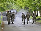 Praktische Ausbildung gemeinsam mit bosnischen Soldaten. (Bild öffnet sich in einem neuen Fenster)