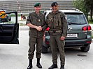 Generalleutnant Reißner mit Oberstleutnant Steingresz. (Bild öffnet sich in einem neuen Fenster)