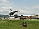 Auch "Alouette" III- Helikopter wurden eingesetzt. (Bild öffnet sich in einem neuen Fenster)