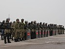 Die türkische Kompanie ist bereit für einen Ordnungseinsatz. (Bild öffnet sich in einem neuen Fenster)