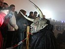Die Perchten-Masken faszinierten die Anwesenden. (Bild öffnet sich in einem neuen Fenster)