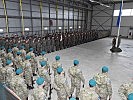 Die Soldaten sind zum Festakt angetreten. (Bild öffnet sich in einem neuen Fenster)