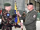 Oberstleutnant Vitovec übernahm das Feldzeichen und die Verantwortung. (Bild öffnet sich in einem neuen Fenster)