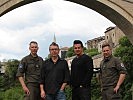 Die Band mit österreichischen Soldaten in Mostar. (Bild öffnet sich in einem neuen Fenster)
