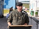 Brigadier Riener bei seiner Rede. (Bild öffnet sich in einem neuen Fenster)