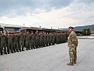 Die Soldaten wurden von EUFOR-Stabschef Brigadier Gabor Horvath begrüßt. (Bild öffnet sich in einem neuen Fenster)